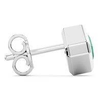 Orecchini Zancan in Argento Smeraldo sintetico ESO012-VE - ESO012-VE